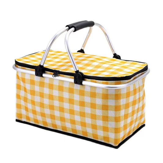 Collapsible Picnic Basket yellow_the hamper gift